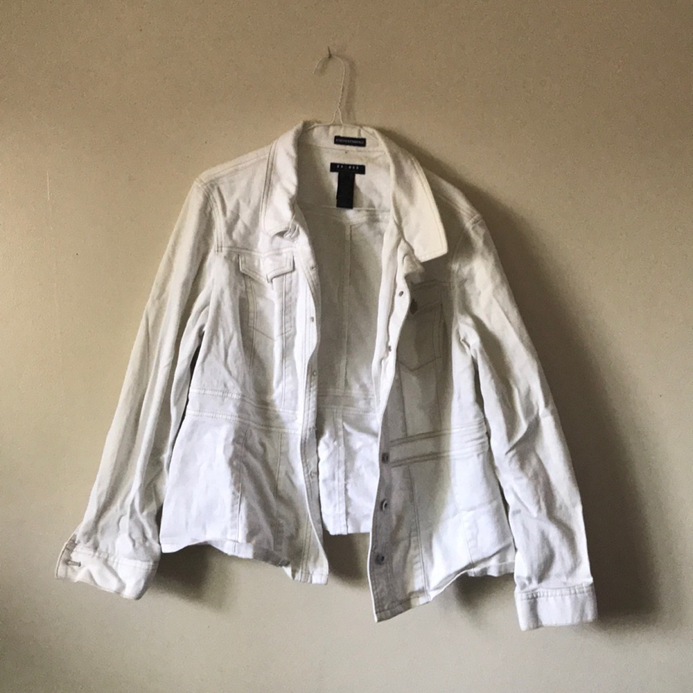 White jean jacket